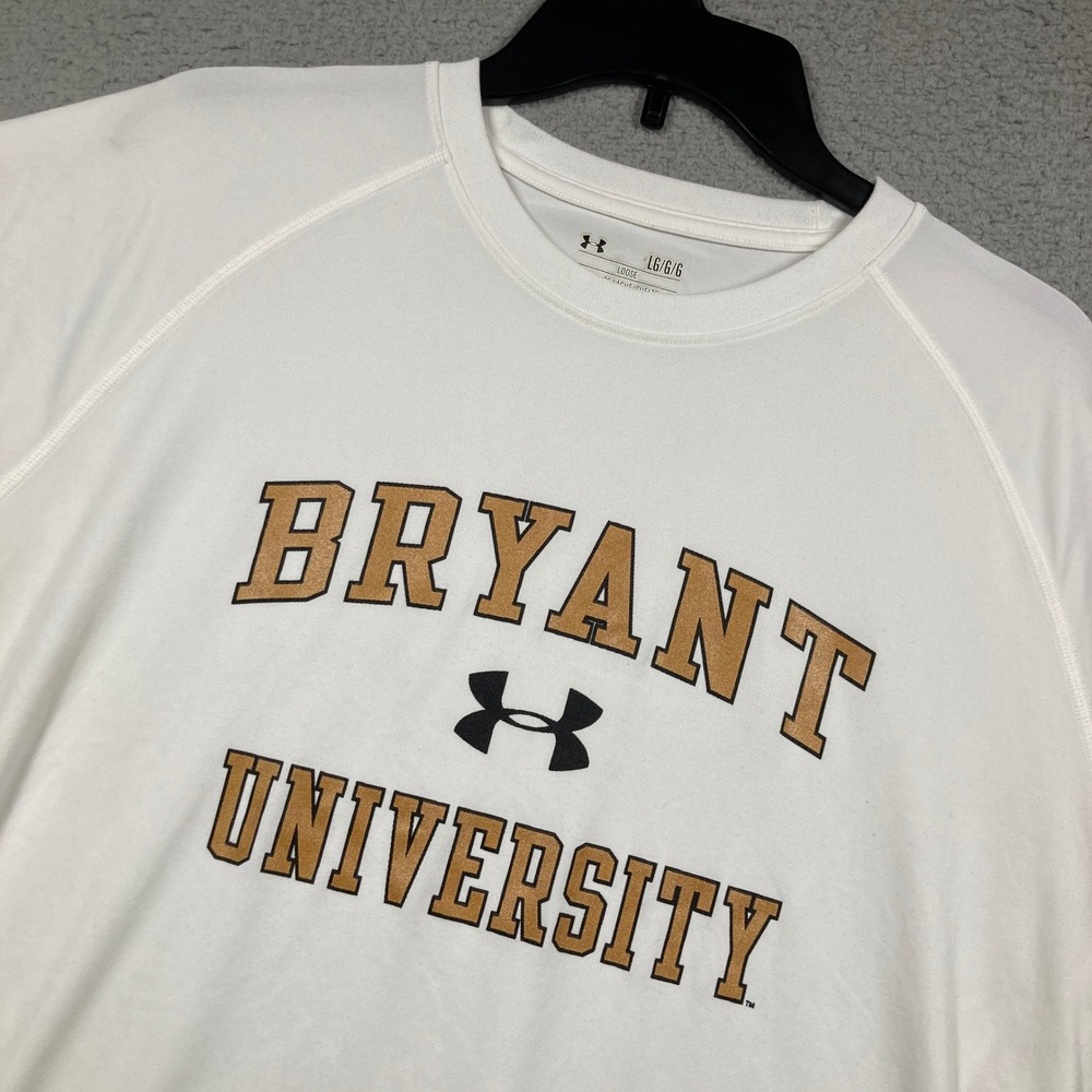 Bryant University Bulldogs T-Shirt Mens Large White HeatGear Graphic Tee
